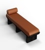 Jawhead Esquire Fabric Bench in Brown Finish