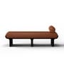 Jawhead Esquire Fabric Bench in Brown Finish