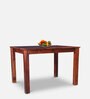 Jaxon Sheesham Wood 4 Seater Large Dining Table in Teak Finish
