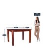 Jaxon Sheesham Wood 4 Seater Large Dining Table in Teak Finish