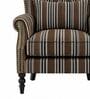 Jaxon Teak Wood Wing Chair With Suede Fabric In Brown Colour Jaxon Teak Wood Wing Chair With Suede Fabric In Brown Colour