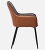 Jayden Leatherette Arm Chair In Black And Brown Color