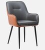 Jayden Leatherette Arm Chair In Black And Brown Color