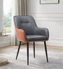 Jayden Leatherette Arm Chair In Black And Brown Color
