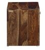 Jaye Sheesham Wood Night Stand in Rustic Teak Finish