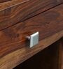 Jaye Sheesham Wood Night Stand in Rustic Teak Finish
