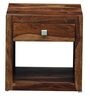 Jaye Sheesham Wood Night Stand in Rustic Teak Finish