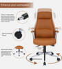 Jayme Leatherette Executive Chair With Knee Tilt Mechanism In Tan Color