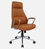 Jayme Leatherette Executive Chair With Knee Tilt Mechanism In Tan Color