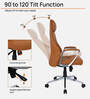 Jayme Leatherette Executive Chair With Knee Tilt Mechanism In Tan Color