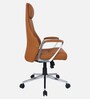 Jayme Leatherette Executive Chair With Knee Tilt Mechanism In Tan Color