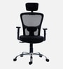 Jazz Breathable Mesh Ergonomic Chair in Black & Chrome Finish