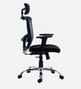 Jazz Breathable Mesh Ergonomic Chair in Black & Chrome Finish