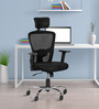 Jazz Breathable Mesh Ergonomic Chair in Black Colour with Headrest