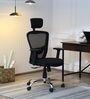 Jazz Breathable Mesh Ergonomic Chair in Black & Chrome Finish