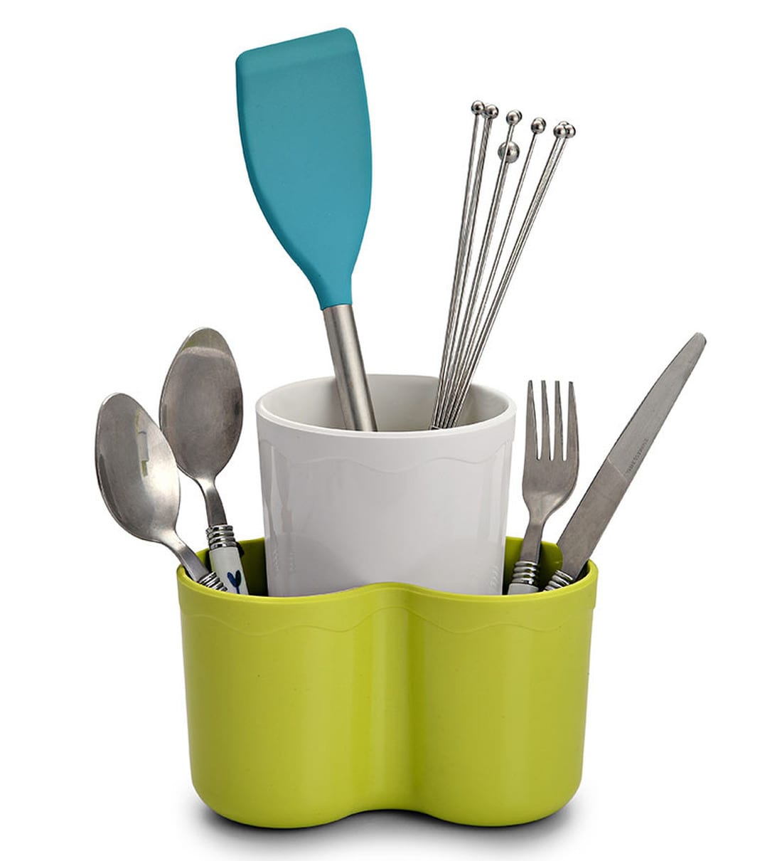 Buy Green Plastic Cutlery Holder by Jb'S Online Cutlery Holders
