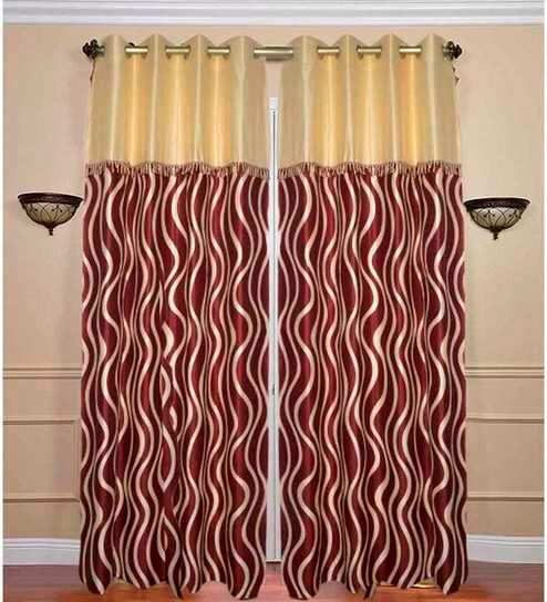 Buy Jbg Home Store Reds Fancy Lace Leher Design Curtains Online