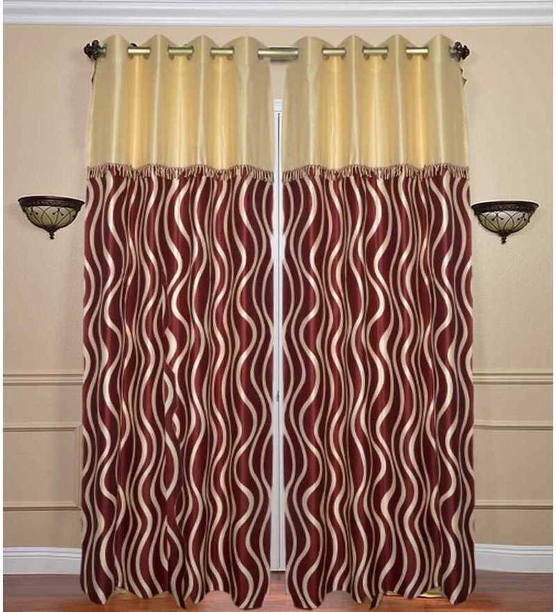 Buy Jbg Home Store Reds Fancy Lace Leher Design Curtains Online