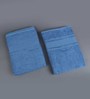 Blue 100% Cotton 450 GSM Bath Towels (Set Of 2)