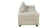 Penza Leatherette 3 Seater Sofa In Cream Colour