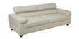 Penza Leatherette 3 Seater Sofa In Cream Colour