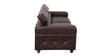 Penza Leatherette 3 Seater Sofa In Dark Brown Colour