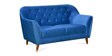 Jennifer 2 Seater Fabric Sofa In Lapis Blue Colour
