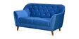 Jennifer 2 Seater Fabric Sofa In Lapis Blue Colour