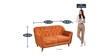 Jennifer 2 Seater Sofa in Rust Colour