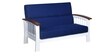 Jessica 2 Seater Wooden Sofa in Blue White Colour