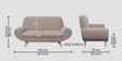 Jessy Fabric 2 Seater Sofa in Almond Beige Colour
