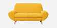 Jessy Fabric 2 Seater Sofa In Bold Yellow Color