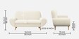 Jessy Fabric 2 Seater Sofa in Hazel Beige Colour