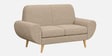 Jessy Velvet Fabric 2 Seater Sofa In Beige Colour