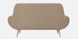 Jessy Velvet Fabric 2 Seater Sofa In Beige Colour
