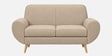 Jessy Velvet Fabric 2 Seater Sofa In Beige Colour