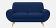 Jessy Velvet Fabric 2 Seater Sofa In Blue Colour