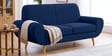 Jessy Velvet Fabric 2 Seater Sofa In Blue Colour