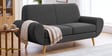 Jessy Velvet Fabric 2 Seater Sofa In Grey Colour