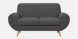 Jessy Velvet Fabric 2 Seater Sofa In Grey Colour