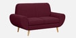 Jessy Velvet Fabric 2 Seater Sofa In Maroon Colour