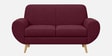 Jessy Velvet Fabric 2 Seater Sofa In Maroon Colour
