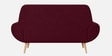 Jessy Velvet Fabric 2 Seater Sofa In Maroon Colour
