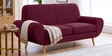 Jessy Velvet Fabric 2 Seater Sofa In Maroon Colour
