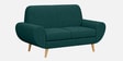 Jessy Velvet Fabric 2 Seater Sofa In Teal Green Colour