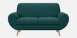 Jessy Velvet Fabric 2 Seater Sofa In Teal Green Colour