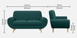 Jessy Velvet Fabric 2 Seater Sofa In Teal Green Colour