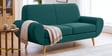 Jessy Velvet Fabric 2 Seater Sofa In Teal Green Colour