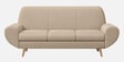 Jessy Velvet Fabric 3 Seater Sofa In Beige Colour