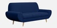 Jessy Velvet Fabric 3 Seater Sofa In Blue Colour